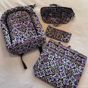 Vera Bradley Plum Petals Back-to-School Set